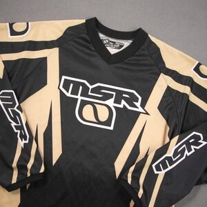 Y2K MSR Long Sleeve Motocross Racing Jersey Black Tan Men's XL Big Logo